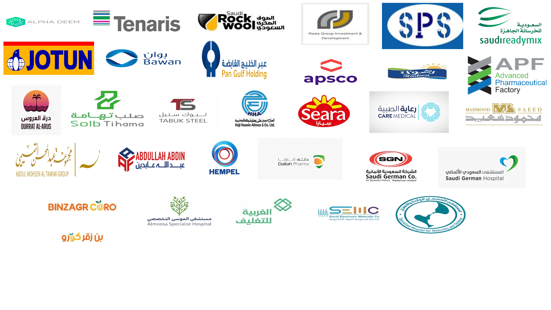 Al Rasd Environmental Laboratory Clients - Industrial and Healthcare Organizations