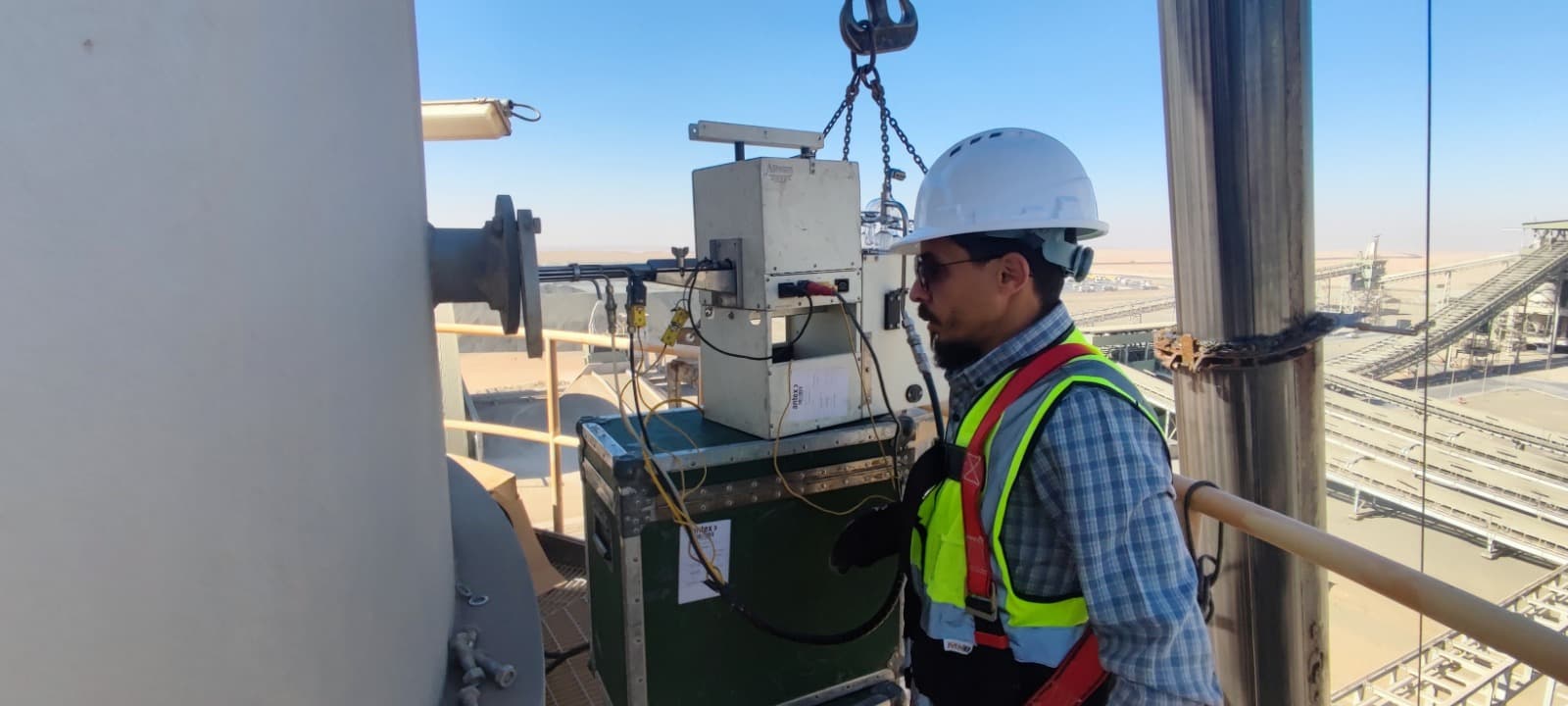 Field technician at desert industrial facility